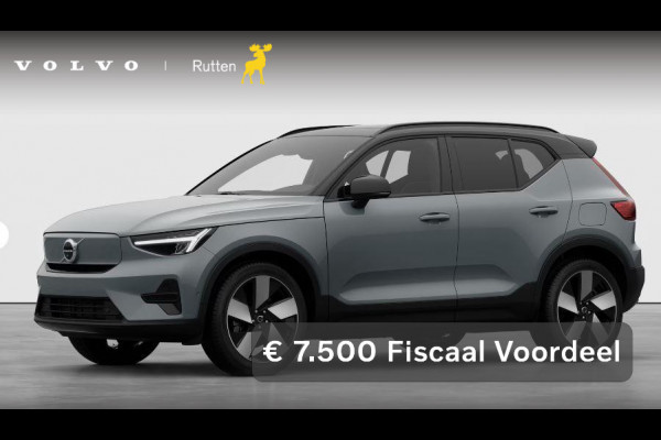Volvo EX40 Single Motor Extended Range Plus 82 kWh / Lounge pakket / Extra getint glas / Panoramadak / 360 camera / 20''velgen / zwart dak