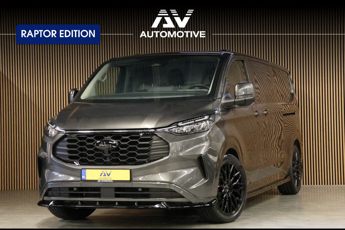 Ford Transit Custom 320 2.0 TDCI 170 PK L2H1 Limited | L+R Schuifdeur | ACC | Blind Spot | Camera | Lane Assist | Stoelverwarming | CarPlay | Naviga | Raptor Edition | Trekhaak | 3-Zitter | MODELJAAR 2025 | Verlengde fabrieksgarantie tot 12-2029