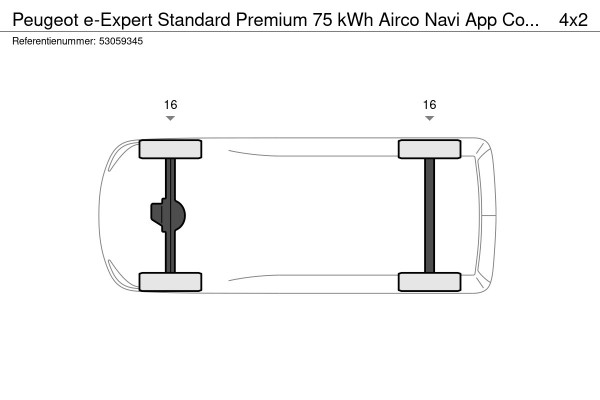 Peugeot e-Expert Standard Premium 75 kWh Airco Navi App Connect Cruise Control 314km Actieradius/75 kWh