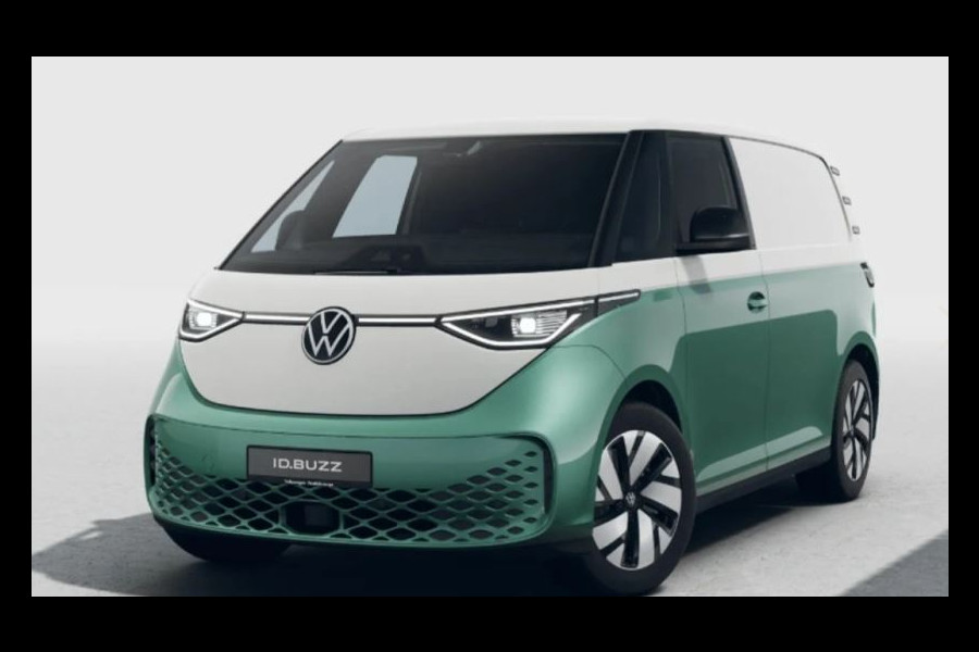 Volkswagen ID. Buzz Cargo Anniversary Edition 79 kWh 210kW 286PK Two Tone Wit/Mintgroen wordt verwacht