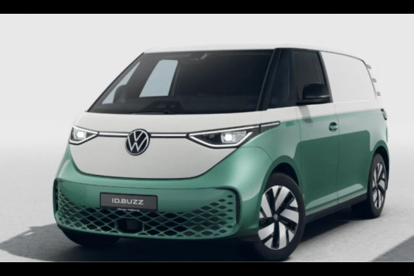 Volkswagen ID. Buzz Cargo Anniversary Edition 79 kWh 210kW 286PK Two Tone Wit/Mintgroen wordt verwacht