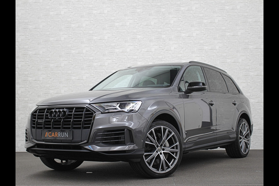 Audi Q7 55 TFSIe V6 381pk Quattro 67dkm! | Head-Up | Leder | Dodehoek | 22" | Virtual-Cockpit | LED | Elek. Stoelen | Standkachel | Camera | Stoelverwarming | 3-Zone Clima | Draadloos Laden | Park-Assist |