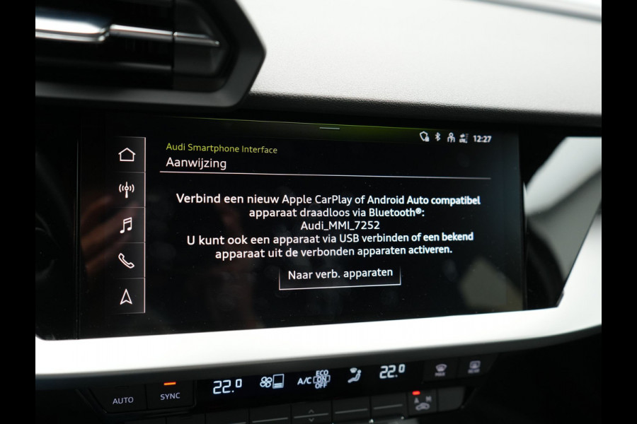Audi A3 Sportback 45 TFSI e S-Line Plug In Hybrid 245 pk PHEV | Adaptive Cruise | Carplay | Camera | Navigatie | Keyless | Sportstoelen | Dode Hoek |  Digitale Cockpit |