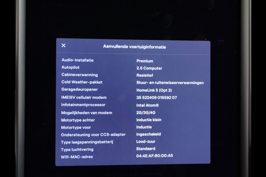 Tesla Model S 100D 100kwh accu 4wd 0-100 4.3sec. Leder Panoramadak Navi Ecc Led Adaptief Adap.Cruise Autopilot Luchtvering Premium Audio Carbon int. Lmv 21" Elek.Achterklep Wifi Verkeersbord detectie Dodehoek detector Keyless