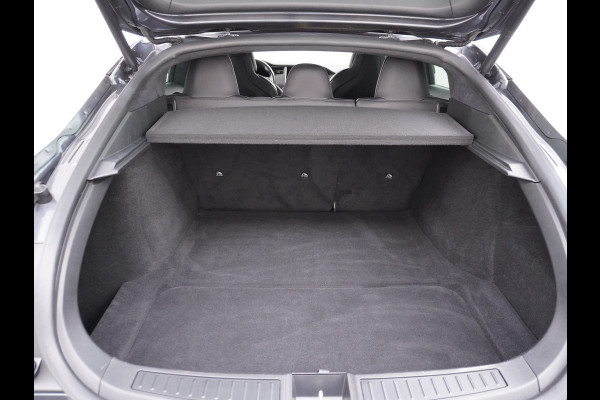 Tesla Model S 100D 100kwh accu 4wd 0-100 4.3sec. Leder Panoramadak Navi Ecc Led Adaptief Adap.Cruise Autopilot Luchtvering Premium Audio Carbon int. Lmv 21" Elek.Achterklep Wifi Verkeersbord detectie Dodehoek detector Keyless