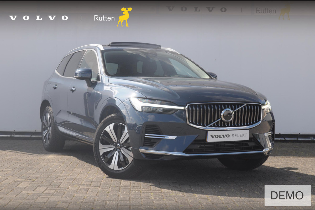 Volvo XC60 T6 350PK Long Range AWD Essential Bright Google Infotainment / Panoramisch schuif-kanteldak / Cruise control / Lederen bekleding / Parkeersensoren voor- en achterzijde / 19" lichtmetalen velgen /