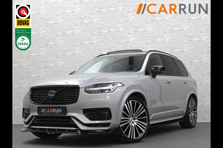 Volvo XC90 T8 R 455pk Long Range AWD Plus Dark | Luchtvering | Panorama | 360 Camera | Trekhaak | Pilot-Assist | ACC | Leder | Memory | Harman-Kardon | BLIS | Sportstoelen | Stoelverwarming V+A | Suurverwarming | Keyless-Entry | Standkachel | Full-LED | Zonwering | Getint Glas | Black-Optic | Draadloos Laden | Carplay |