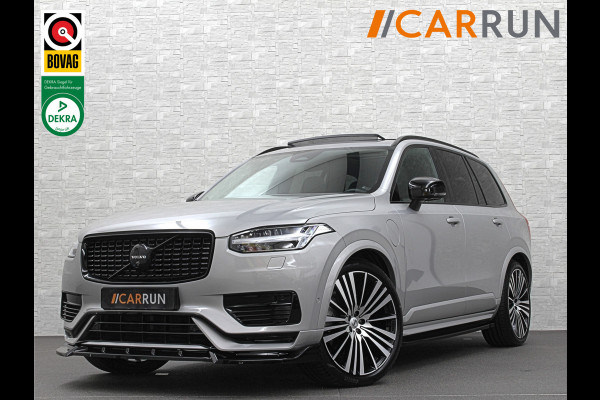 Volvo XC90 T8 R 455pk Long Range AWD Plus Dark | Luchtvering | Panorama | 360 Camera | Trekhaak | Pilot-Assist | ACC | Leder | Memory | Harman-Kardon | BLIS | Sportstoelen | Stoelverwarming V+A | Suurverwarming | Keyless-Entry | Standkachel | Full-LED | Zonwering | Getint Glas | Black-Optic | Draadloos Laden | Carplay |