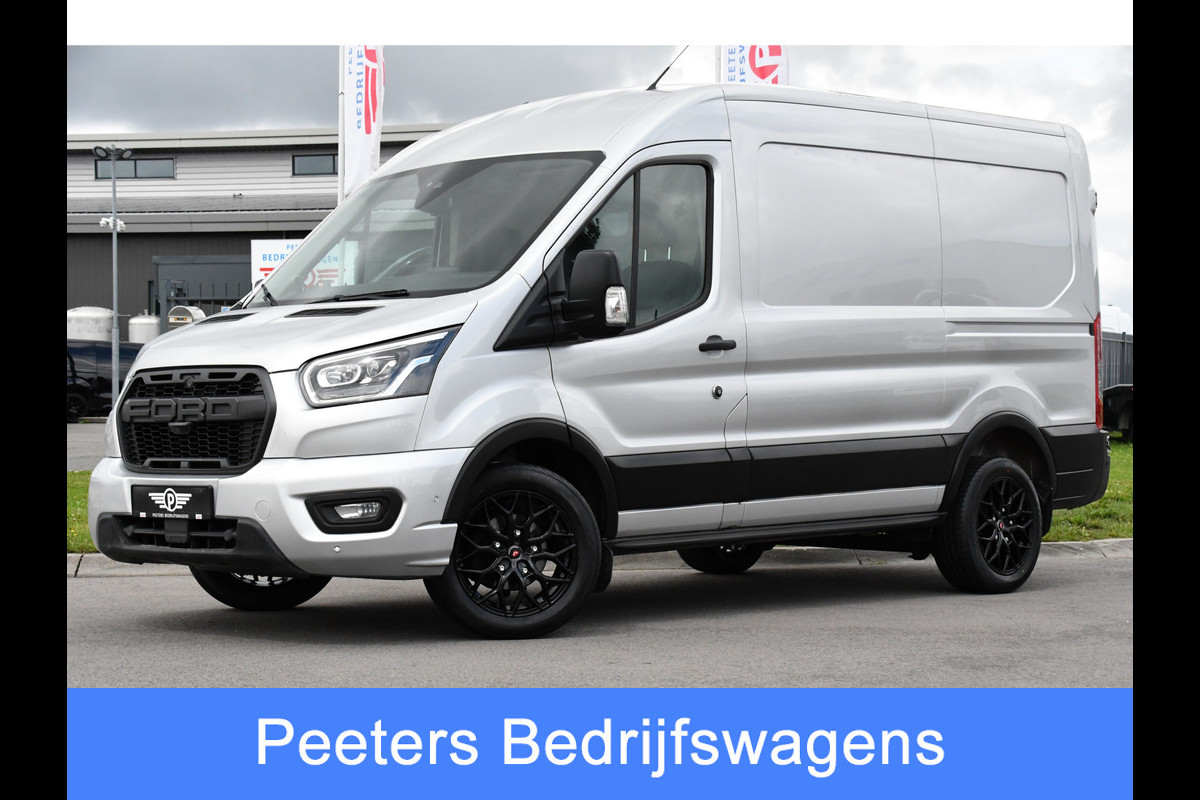 Ford Transit 350 2.0 TDCI L2H2 Limited Raptor Edition Adaptieve Cruise, Camera, Carplay, 185pk, LED, NAVI, Automaat, Trekhaak, Uniek!