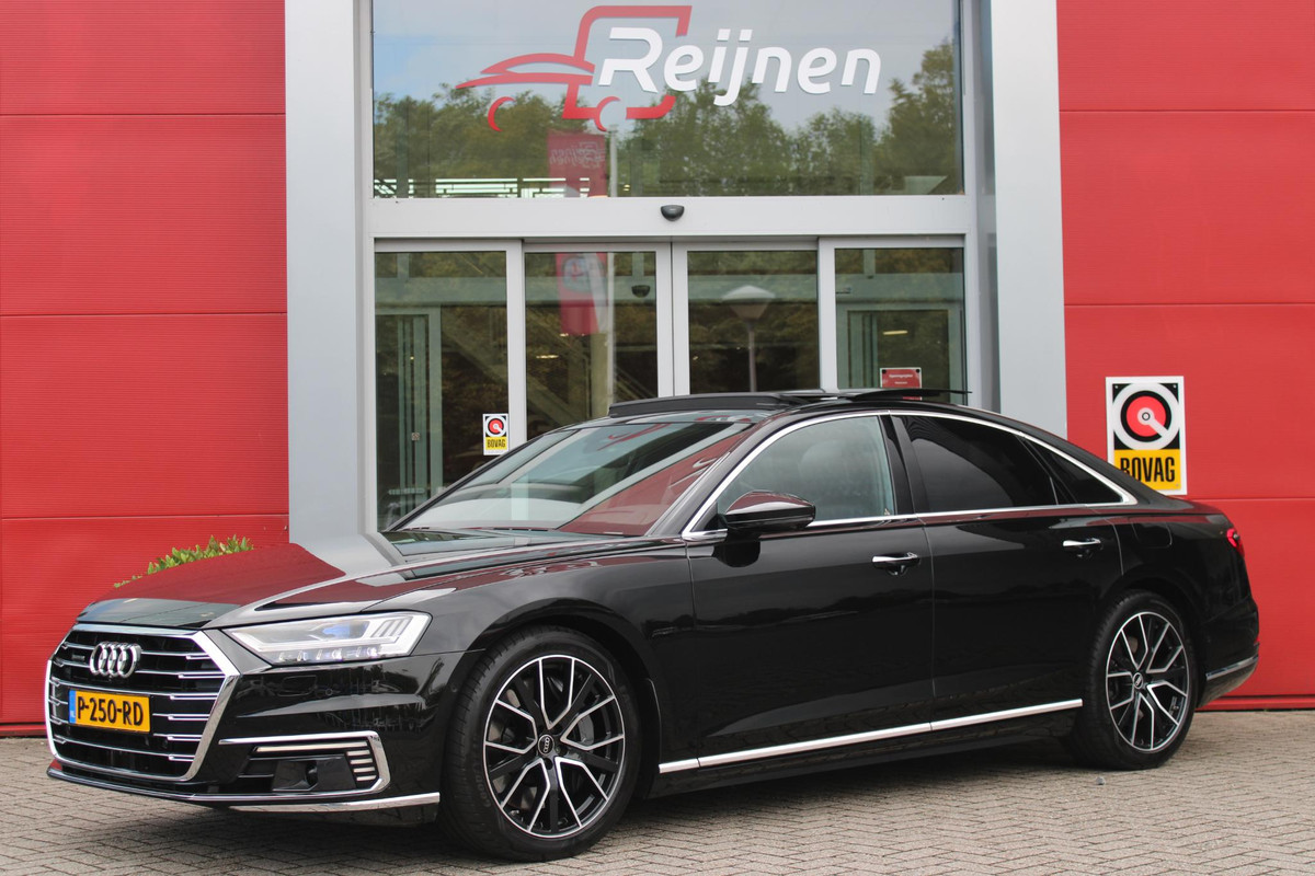 Audi A8 60 TFSI 450PK e-HYBRID QUATTRO PRO LINE | PANORAMISCH SCHUIF/KANTEL DAK | STUUR/STOEL VERWARMING | ELEKTRISCH BEDIENBAAR STUURKOLOM | SFEER VERLICHTING | COMFORT HOOFDSTEUNEN | LICHTMETALEN VELGEN 20" | BANG & OLUFSEN SOUND SYSTEM | SERVOSLUITING VOOR PORTIEREN | BEDIENINGSELEMENT GLASOPTIEK | AUDI SMARTPHONE INTERFACE | AUTOMATISCH INPARKEREN | LEER VALCONA | STOEL MASSAGE FUNCTIE VOOR | ELEKTRISCH BEDIENBARE VOORSTOELEN MET GEHEUGEN FUNCTIE | AKOESTISCH/DUBBEL GLAS | ZENDER VOOR GARAGEDEUROPENER | LED MATRIX LASER KOPLAMPEN | ADAPTIEVE/VERWARMBARE RUITENWISSER | HEAD Audi A8 60 TFSI 450PK e-HYBRID QUATTRO PRO LINE | PANORAMISCH SCHUIF/KANTEL DAK | STUUR/STOEL VERWARMING | ELEKTRISCH BEDIENBAAR STUURKOLOM | SFEER VERLICHTING | COMFORT HOOFDSTEUNEN | LICHTMETALEN VELGEN 20" | BANG & OLUFSEN SOUND SYSTEM | SERVOSLUITING VOOR PORTIEREN | BEDIENINGSELEMENT GLASOPTIEK | AUDI SMARTPHONE INTERFACE | AUTOMATISCH INPARKEREN | LEER VALCONA | STOEL MASSAGE FUNCTIE VOOR | ELEKTRISCH BEDIENBARE VOORSTOELEN MET GEHEUGEN FUNCTIE | AKOESTISCH/DUBBEL GLAS | ZENDER VOOR GARAGEDEUROPENER | LED MATRIX LASER KOPLAMPEN | ADAPTIEVE/VERWARMBARE RUITENWISSER | HEAD