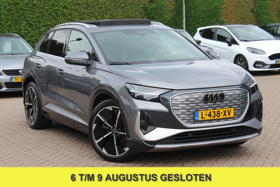 Audi Q4 e-tron 40 Launch edition S Competition 77 kWh / SoH 93.7% / Full option! / Panoramadak / Camera / RS Stoelen / Head-up / 21'' / B&O / Matrix LED / Dodehoek / Keyless / Navigatie / Stoelverwarming / DAB / ACC