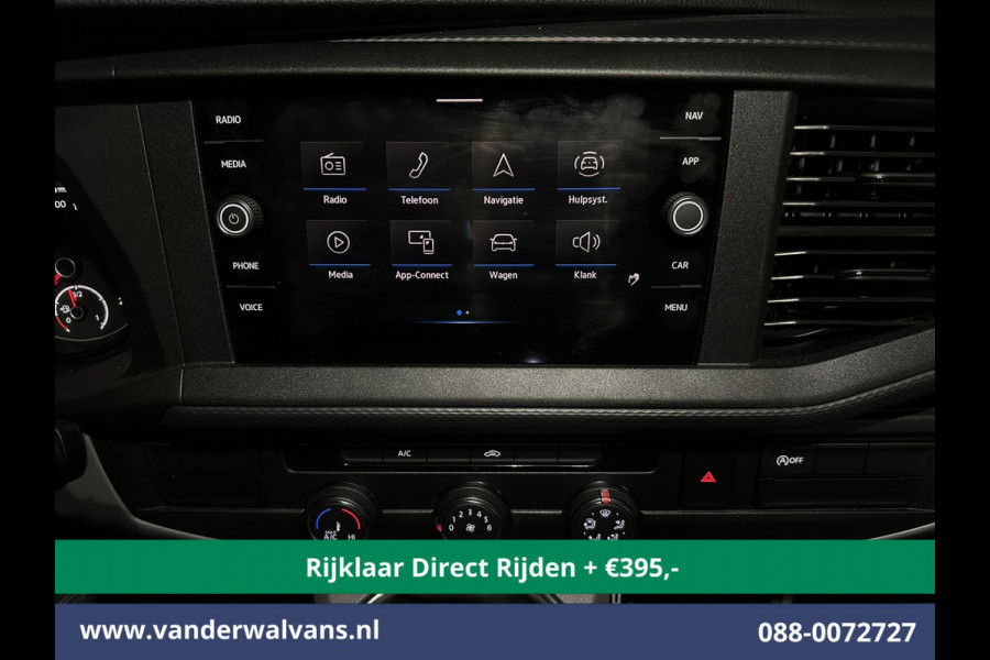 Volkswagen Transporter 2.0 TDI L2H1 Dubbele Cabine Euro6 *Rijklaar Direct Rijden* Airco | 5-Zits | Navigatie | Trekhaak | Apple Carplay Android Auto, Cruisecontrol, Parkeersensoren