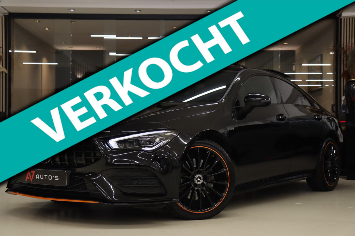Mercedes-Benz CLA-Klasse 220 AMG ORANGE EDITION Pano/Memory/Sfeer/Camera/Laneassist/HUD/BOMVOL Mercedes-Benz CLA-Klasse 220 AMG ORANGE EDITION Pano/Memory/Sfeer/Camera/Laneassist/HUD/BOMVOL