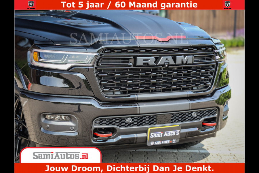 Dodge Ram 1500 Limited Night H.O 540HP 706Nm | Massage + Full Option | De Meest Luxe en Volle Pick-Up in zijn Klasse | Comfortabele Dubbele Cabine met Royale 5 Zitplaatsen | BPM vrij | Nu Leverbaar uit Voorraad | Voorraad Nr 2329 - 5135