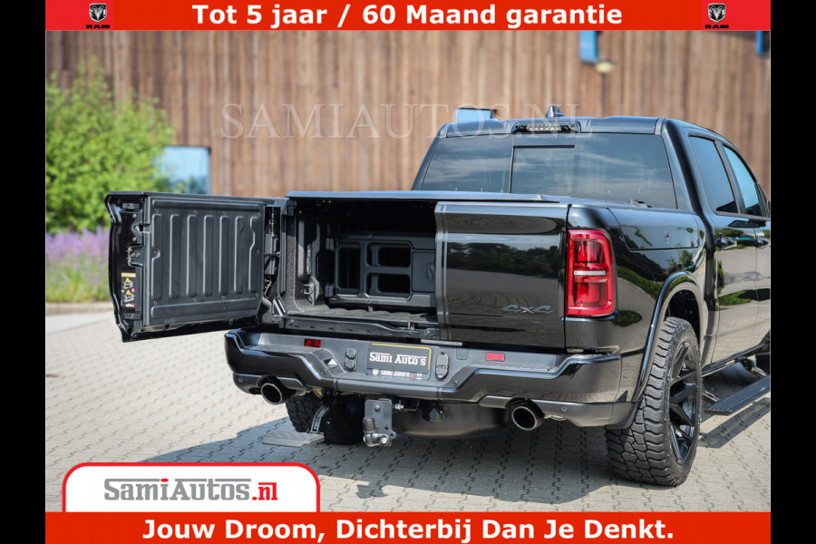 Dodge Ram 1500 Limited Night H.O 540HP 706Nm | Massage + Full Option | De Meest Luxe en Volle Pick-Up in zijn Klasse | Comfortabele Dubbele Cabine met Royale 5 Zitplaatsen | BPM vrij | Nu Leverbaar uit Voorraad | Voorraad Nr 2329 - 5135