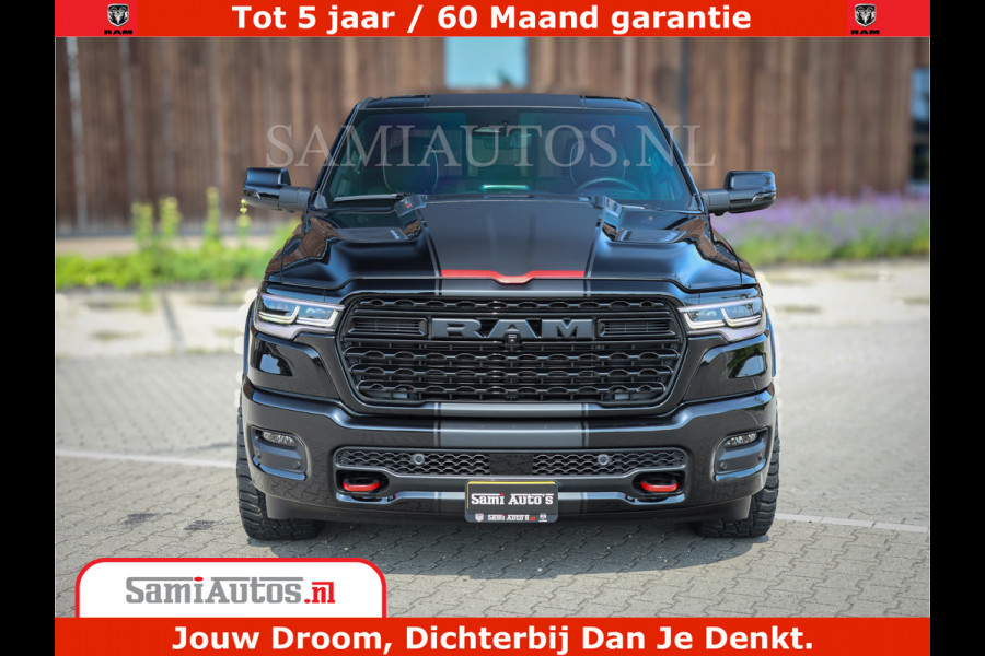 Dodge Ram 1500 Limited Night H.O 540HP 706Nm | Massage + Full Option | De Meest Luxe en Volle Pick-Up in zijn Klasse | Comfortabele Dubbele Cabine met Royale 5 Zitplaatsen | BPM vrij | Nu Leverbaar uit Voorraad | Voorraad Nr 2329 - 5135