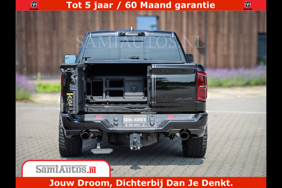Dodge Ram 1500 Limited Night H.O 540HP 706Nm | Massage + Full Option | De Meest Luxe en Volle Pick-Up in zijn Klasse | Comfortabele Dubbele Cabine met Royale 5 Zitplaatsen | BPM vrij | Nu Leverbaar uit Voorraad | Voorraad Nr 2329 - 5135