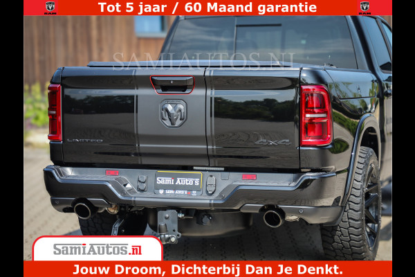 Dodge Ram 1500 Limited Night H.O 540HP 706Nm | Massage + Full Option | De Meest Luxe en Volle Pick-Up in zijn Klasse | Comfortabele Dubbele Cabine met Royale 5 Zitplaatsen | BPM vrij | Nu Leverbaar uit Voorraad | Voorraad Nr 2329 - 5135