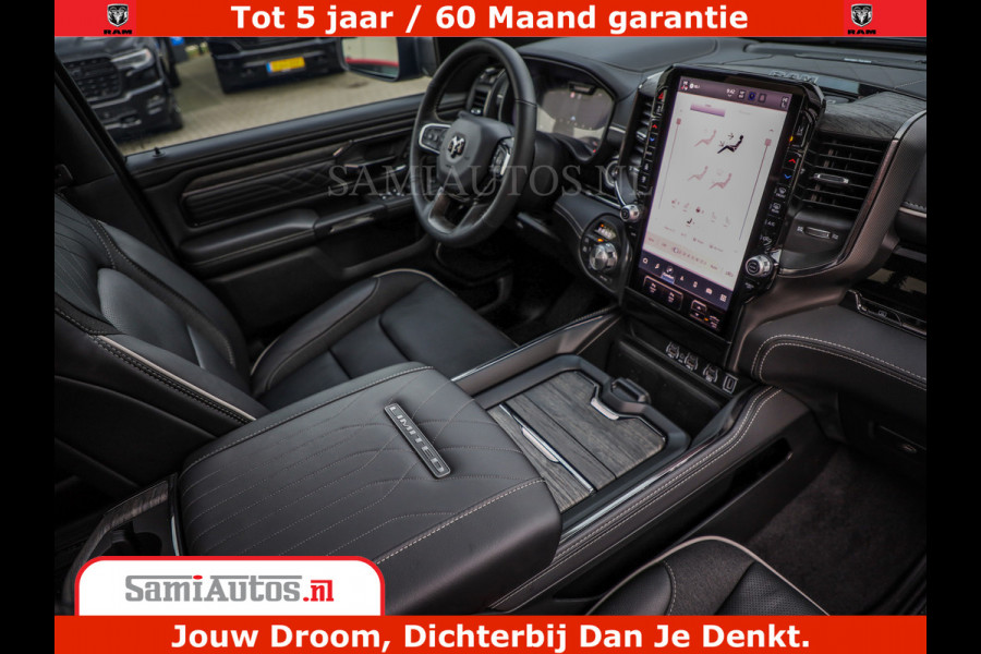 Dodge Ram 1500 Limited Night H.O 540HP 706Nm | Massage + Full Option | De Meest Luxe en Volle Pick-Up in zijn Klasse | Comfortabele Dubbele Cabine met Royale 5 Zitplaatsen | BPM vrij | Nu Leverbaar uit Voorraad | Voorraad Nr 2329 - 5135