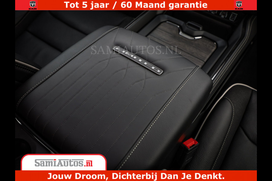 Dodge Ram 1500 Limited Night H.O 540HP 706Nm | Massage + Full Option | De Meest Luxe en Volle Pick-Up in zijn Klasse | Comfortabele Dubbele Cabine met Royale 5 Zitplaatsen | BPM vrij | Nu Leverbaar uit Voorraad | Voorraad Nr 2329 - 5135