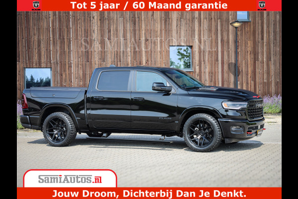 Dodge Ram 1500 Limited Night H.O 540HP 706Nm | Massage + Full Option | De Meest Luxe en Volle Pick-Up in zijn Klasse | Comfortabele Dubbele Cabine met Royale 5 Zitplaatsen | BPM vrij | Nu Leverbaar uit Voorraad | Voorraad Nr 2329 - 5135