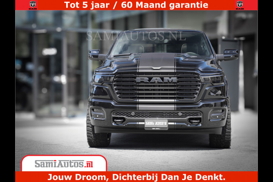 Dodge Ram 1500 Laramie Night | Face Lift | 420Pk 636 Nn | Extra Groot Scherm + Passagiers Scherm | Comfortabele Dubbele Cabine met Royale 5 Zitplaatsen | BPM vrij | Nu Leverbaar uit Voorraad | Voorraad Nr  2220 - 5039