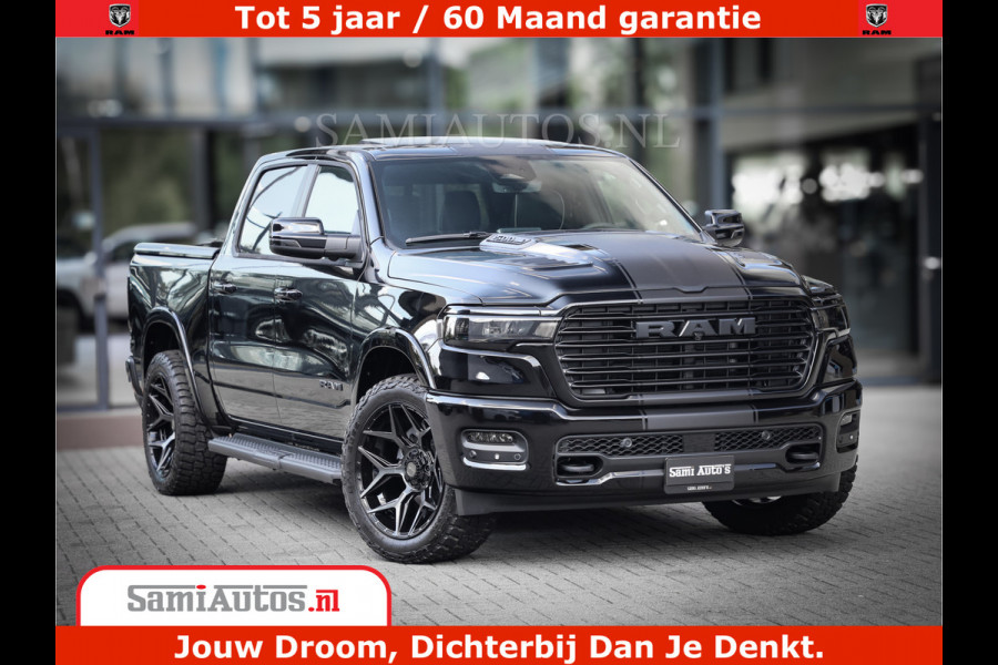 Dodge Ram 1500 Laramie Night | Face Lift | 420Pk 636 Nn | Extra Groot Scherm + Passagiers Scherm | Comfortabele Dubbele Cabine met Royale 5 Zitplaatsen | BPM vrij | Nu Leverbaar uit Voorraad | Voorraad Nr  2220 - 5039