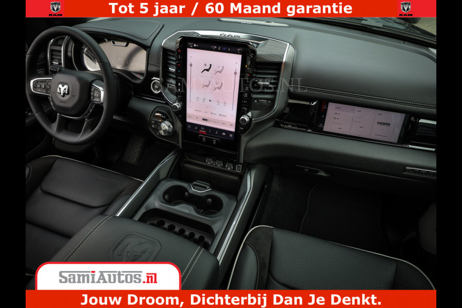 Dodge Ram 1500 Laramie Night | Face Lift | 420Pk 636 Nn | Extra Groot Scherm + Passagiers Scherm | Comfortabele Dubbele Cabine met Royale 5 Zitplaatsen | BPM vrij | Nu Leverbaar uit Voorraad | Voorraad Nr  2220 - 5039