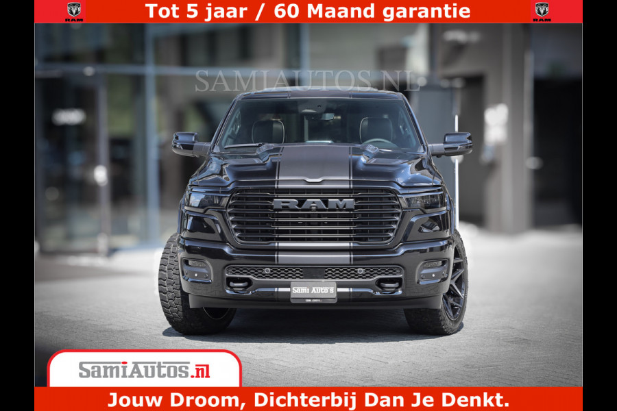 Dodge Ram 1500 Laramie Night | Face Lift | 420Pk 636 Nn | Extra Groot Scherm + Passagiers Scherm | Comfortabele Dubbele Cabine met Royale 5 Zitplaatsen | BPM vrij | Nu Leverbaar uit Voorraad | Voorraad Nr  2220 - 5039