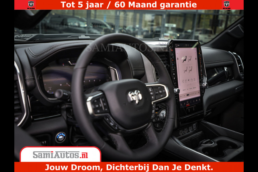 Dodge Ram 1500 Laramie Night | Face Lift | 420Pk 636 Nn | Extra Groot Scherm + Passagiers Scherm | Comfortabele Dubbele Cabine met Royale 5 Zitplaatsen | BPM vrij | Nu Leverbaar uit Voorraad | Voorraad Nr  2220 - 5039