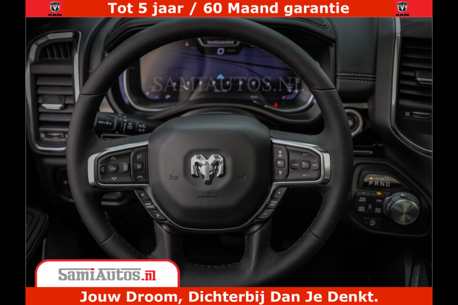 Dodge Ram 1500 Laramie Night | Face Lift | 420Pk 636 Nn | Extra Groot Scherm + Passagiers Scherm | Comfortabele Dubbele Cabine met Royale 5 Zitplaatsen | BPM vrij | Nu Leverbaar uit Voorraad | Voorraad Nr  2220 - 5039
