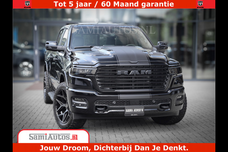 Dodge Ram 1500 Laramie Night | Face Lift | 420Pk 636 Nn | Extra Groot Scherm + Passagiers Scherm | Comfortabele Dubbele Cabine met Royale 5 Zitplaatsen | BPM vrij | Nu Leverbaar uit Voorraad | Voorraad Nr  2220 - 5039