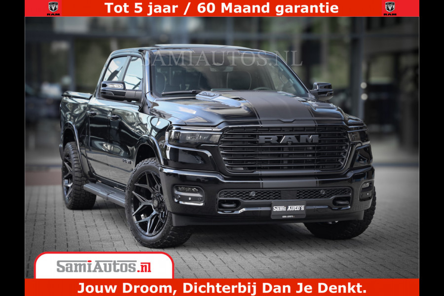 Dodge Ram 1500 Laramie Night | Face Lift | 420Pk 636 Nn | Extra Groot Scherm + Passagiers Scherm | Comfortabele Dubbele Cabine met Royale 5 Zitplaatsen | BPM vrij | Nu Leverbaar uit Voorraad | Voorraad Nr  2220 - 5039