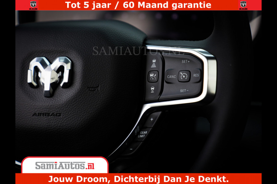 Dodge Ram 1500 Laramie Night | Face Lift | 420Pk 636 Nn | Extra Groot Scherm + Passagiers Scherm | Comfortabele Dubbele Cabine met Royale 5 Zitplaatsen | BPM vrij | Nu Leverbaar uit Voorraad | Voorraad Nr  2220 - 5039