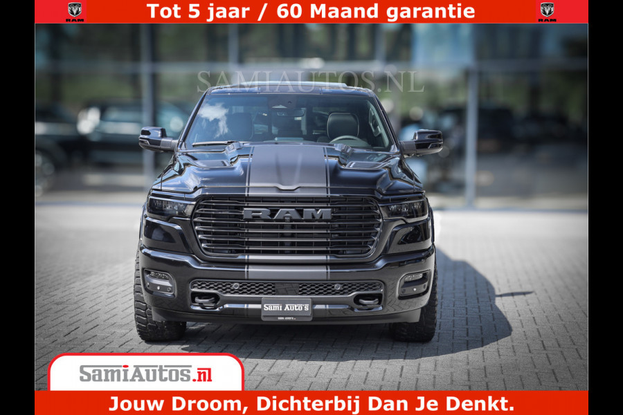 Dodge Ram 1500 Laramie Night | Face Lift | 420Pk 636 Nn | Extra Groot Scherm + Passagiers Scherm | Comfortabele Dubbele Cabine met Royale 5 Zitplaatsen | BPM vrij | Nu Leverbaar uit Voorraad | Voorraad Nr  2220 - 5039