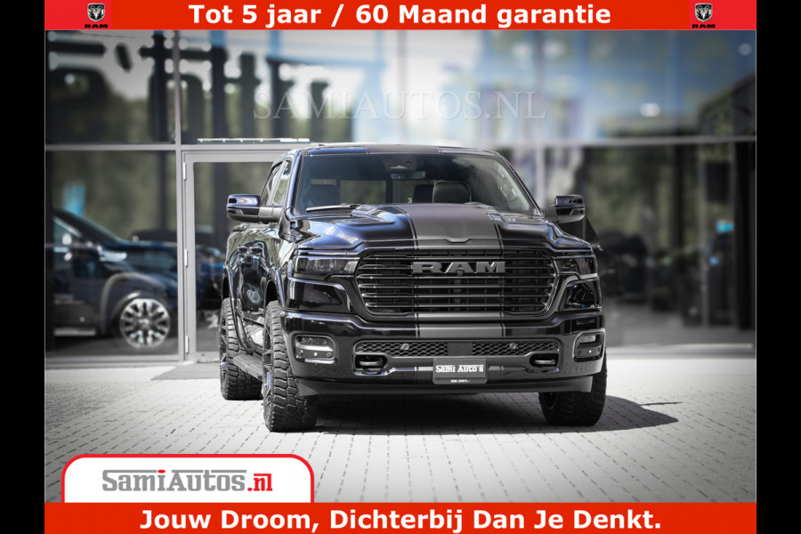 Dodge Ram 1500 Laramie Night | Face Lift | 420Pk 636 Nn | Extra Groot Scherm + Passagiers Scherm | Comfortabele Dubbele Cabine met Royale 5 Zitplaatsen | BPM vrij | Nu Leverbaar uit Voorraad | Voorraad Nr  2220 - 5039