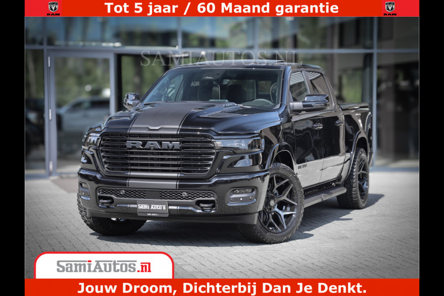 Dodge Ram 1500 Laramie Night | Face Lift | 420Pk 636 Nn | Extra Groot Scherm + Passagiers Scherm | Comfortabele Dubbele Cabine met Royale 5 Zitplaatsen | BPM vrij | Nu Leverbaar uit Voorraad | Voorraad Nr  2220 - 5039