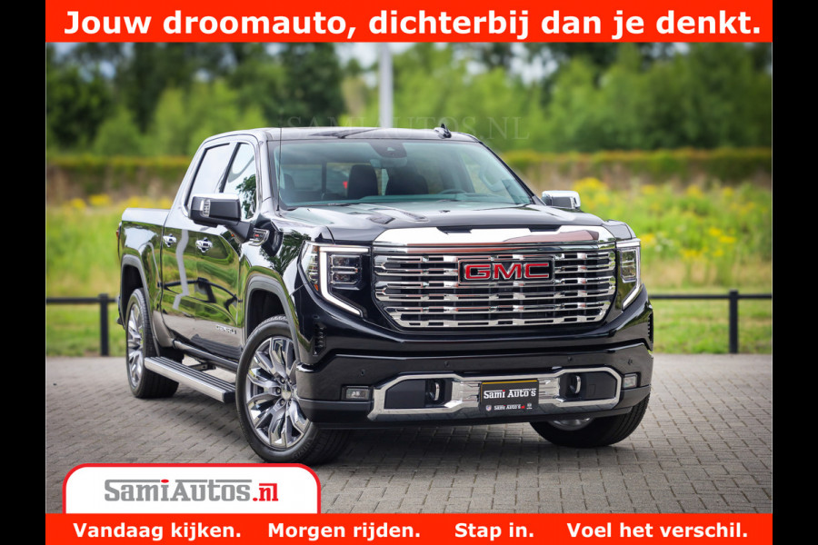 GMC Sierra DENALI | All-In Prijs | 6,2 V8 Full Option | De Meest Luxe Pick-Up in zijn Klasse | Comfortabele Dubbele Cabine met Royale 5 Zitplaatsen | BPM vrij | Nu Leverbaar uit Voorraad | Voorraad Nr 4420