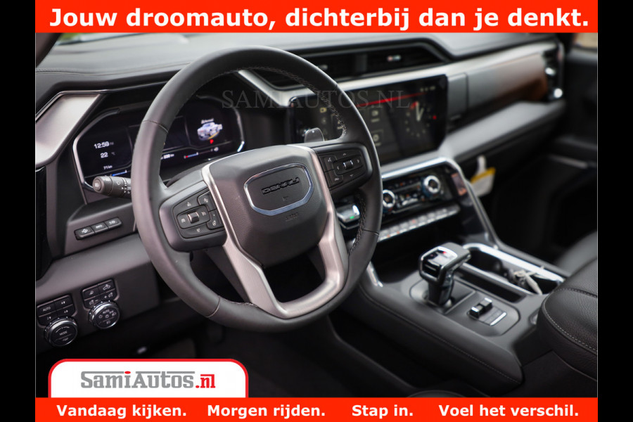 GMC Sierra DENALI | All-In Prijs | 6,2 V8 Full Option | De Meest Luxe Pick-Up in zijn Klasse | Comfortabele Dubbele Cabine met Royale 5 Zitplaatsen | BPM vrij | Nu Leverbaar uit Voorraad | Voorraad Nr 4420