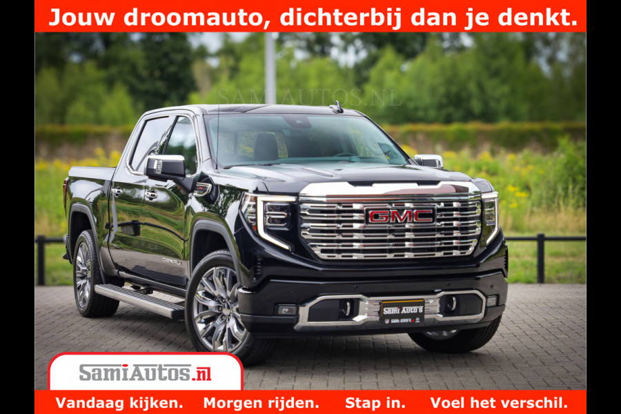 GMC Sierra DENALI | All-In Prijs | 6,2 V8 Full Option | De Meest Luxe Pick-Up in zijn Klasse | Comfortabele Dubbele Cabine met Royale 5 Zitplaatsen | BPM vrij | Nu Leverbaar uit Voorraad | Voorraad Nr 4420