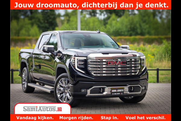 GMC Sierra DENALI | All-In Prijs | 6,2 V8 Full Option | De Meest Luxe Pick-Up in zijn Klasse | Comfortabele Dubbele Cabine met Royale 5 Zitplaatsen | BPM vrij | Nu Leverbaar uit Voorraad | Voorraad Nr 4420