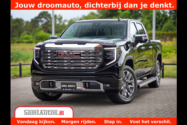 GMC Sierra DENALI | All-In Prijs | 6,2 V8 Full Option | De Meest Luxe Pick-Up in zijn Klasse | Comfortabele Dubbele Cabine met Royale 5 Zitplaatsen | BPM vrij | Nu Leverbaar uit Voorraad | Voorraad Nr 4420