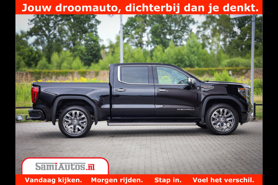GMC Sierra DENALI | All-In Prijs | 6,2 V8 Full Option | De Meest Luxe Pick-Up in zijn Klasse | Comfortabele Dubbele Cabine met Royale 5 Zitplaatsen | BPM vrij | Nu Leverbaar uit Voorraad | Voorraad Nr 4420