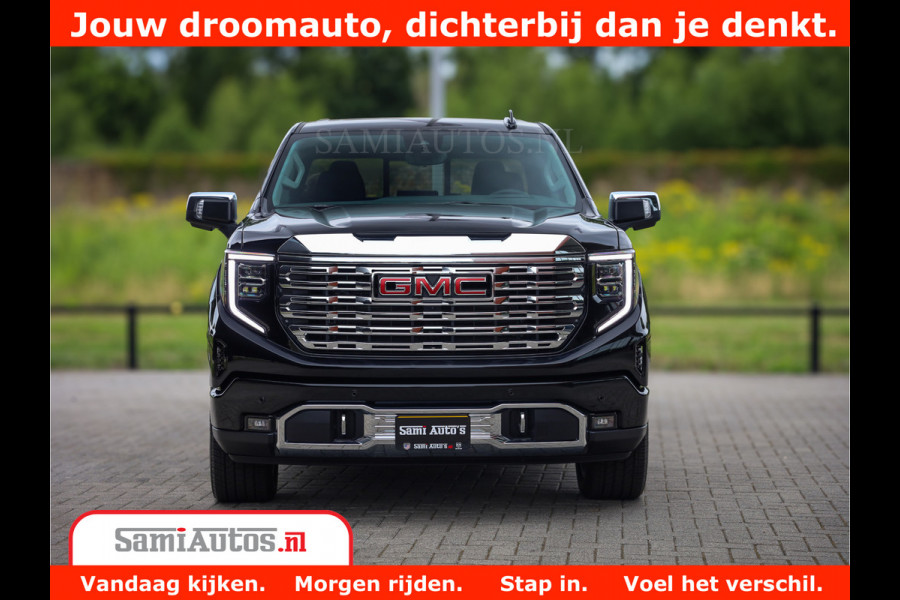 GMC Sierra DENALI | All-In Prijs | 6,2 V8 Full Option | De Meest Luxe Pick-Up in zijn Klasse | Comfortabele Dubbele Cabine met Royale 5 Zitplaatsen | BPM vrij | Nu Leverbaar uit Voorraad | Voorraad Nr 4420