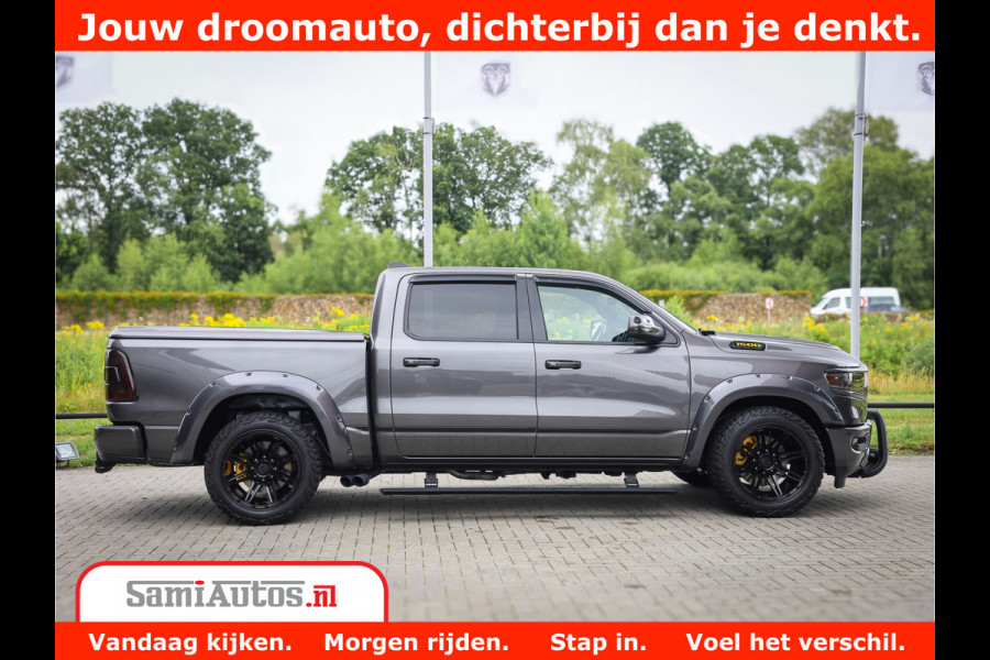 Dodge Ram 1500 LIMITED CUSTOM | FULL OPTION | LUCHT REMSYSTEEM | LUCHT VERING | 360 CAM | 200L LPG | PANORAMA | 4X4 V8 5.7 | 3500KG | MEMORY | WIDE BODYKIT | AMBILIGHT | MICKEY THOMPSON BANDEN |