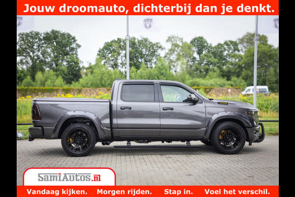 Dodge Ram 1500 LIMITED CUSTOM | FULL OPTION | LUCHT REMSYSTEEM | LUCHT VERING | 360 CAM | 200L LPG | PANORAMA | 4X4 V8 5.7 | 3500KG | MEMORY | WIDE BODYKIT | AMBILIGHT | MICKEY THOMPSON BANDEN |