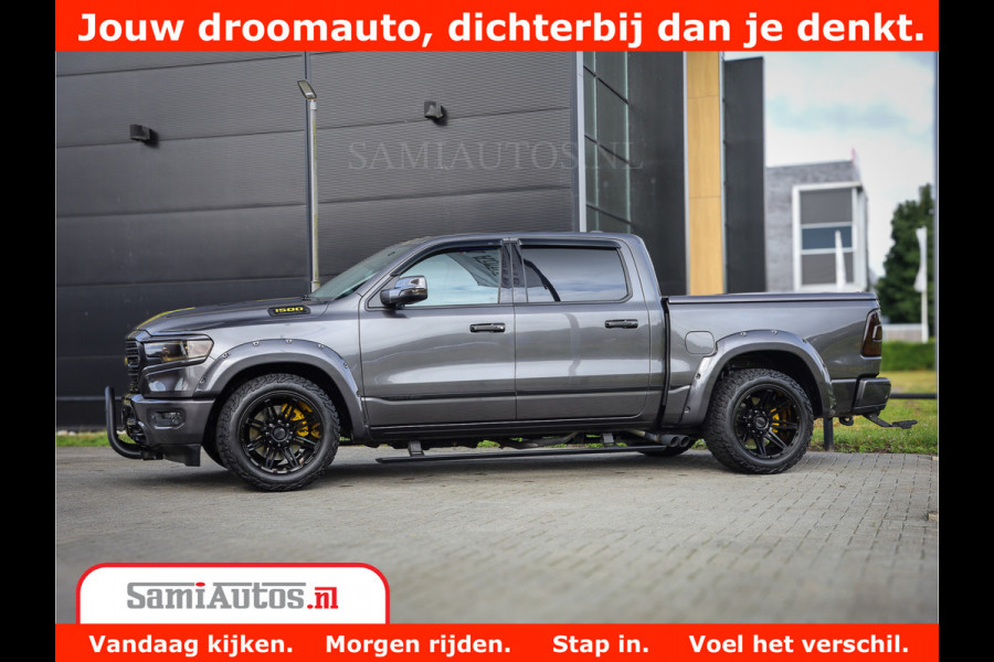 Dodge Ram 1500 LIMITED CUSTOM | FULL OPTION | LUCHT REMSYSTEEM | LUCHT VERING | 360 CAM | 200L LPG | PANORAMA | 4X4 V8 5.7 | 3500KG | MEMORY | WIDE BODYKIT | AMBILIGHT | MICKEY THOMPSON BANDEN |