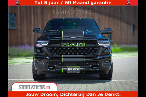 Dodge Ram 1500 Limited Night High Output 540HP 706Nm | Massage + Full Option | De Meest Luxe en Volle Pick-Up in zijn Klasse | Comfortabele Dubbele Cabine met Royale 5 Zitplaatsen | BPM vrij | Nu Leverbaar uit Voorraad | Voorraad Nr 2300 - 7689