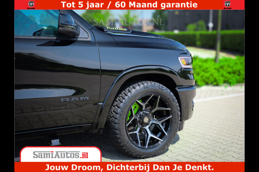Dodge Ram 1500 Limited Night High Output 540HP 706Nm | Massage + Full Option | De Meest Luxe en Volle Pick-Up in zijn Klasse | Comfortabele Dubbele Cabine met Royale 5 Zitplaatsen | BPM vrij | Nu Leverbaar uit Voorraad | Voorraad Nr 2300 - 7689