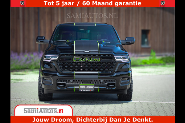 Dodge Ram 1500 Limited Night High Output 540HP 706Nm | Massage + Full Option | De Meest Luxe en Volle Pick-Up in zijn Klasse | Comfortabele Dubbele Cabine met Royale 5 Zitplaatsen | BPM vrij | Nu Leverbaar uit Voorraad | Voorraad Nr 2300 - 7689